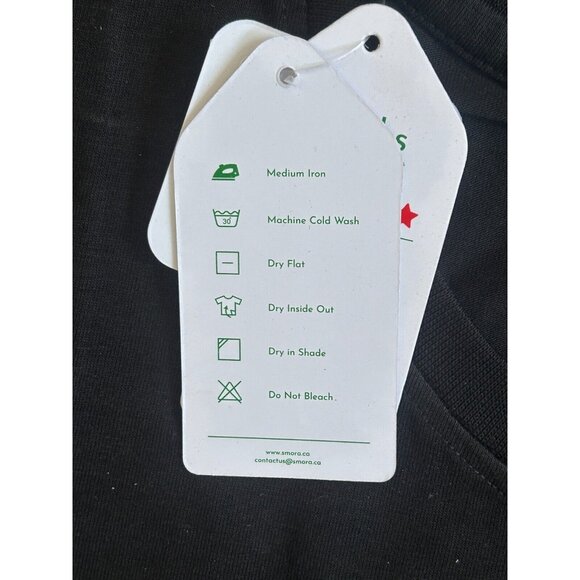 Smora Women's Love Peace Graphic Tee Black Cotton T-shirt Small - Picture 3 of 7